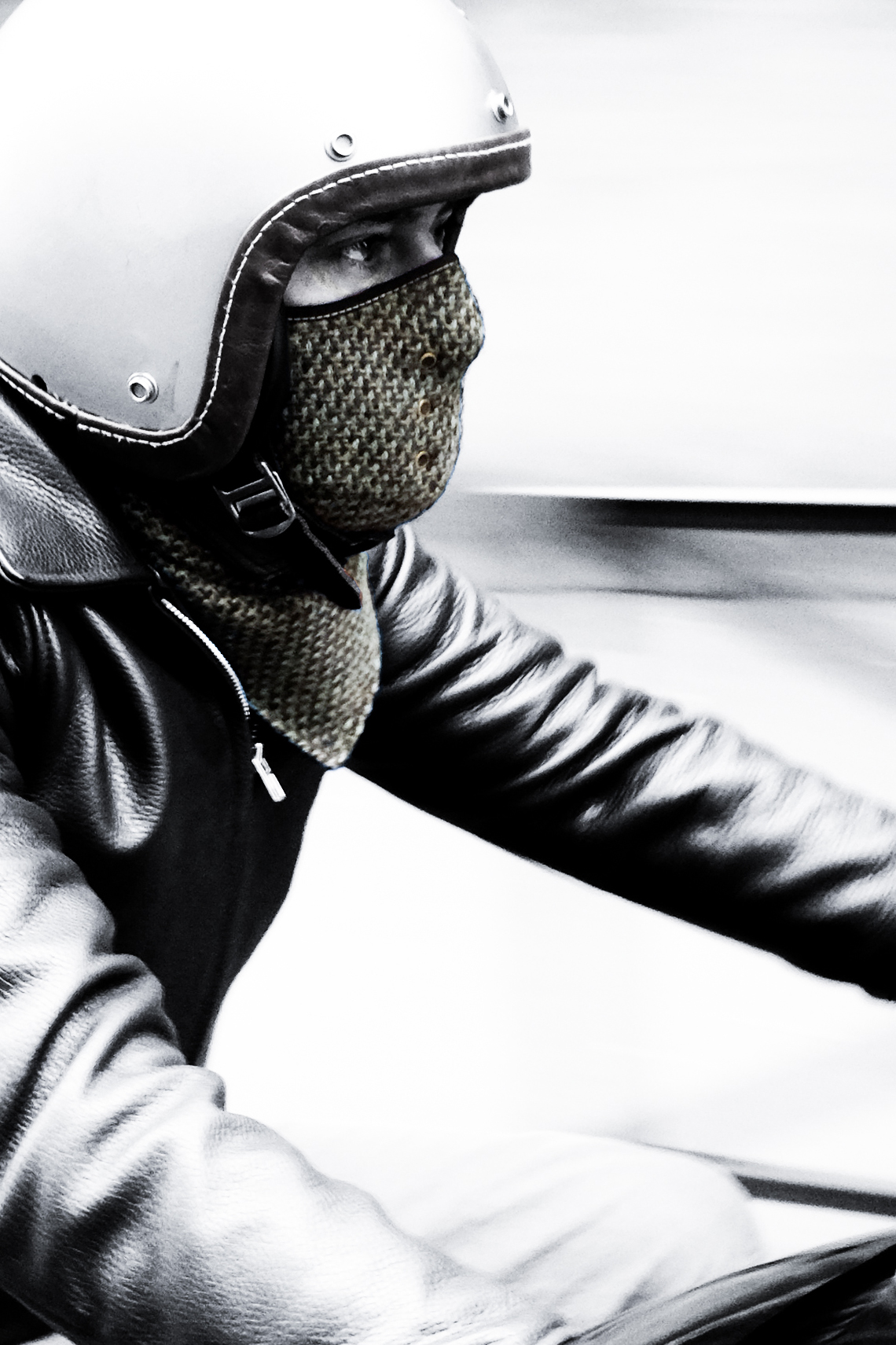Masque cache-cou tweed "black khaki"